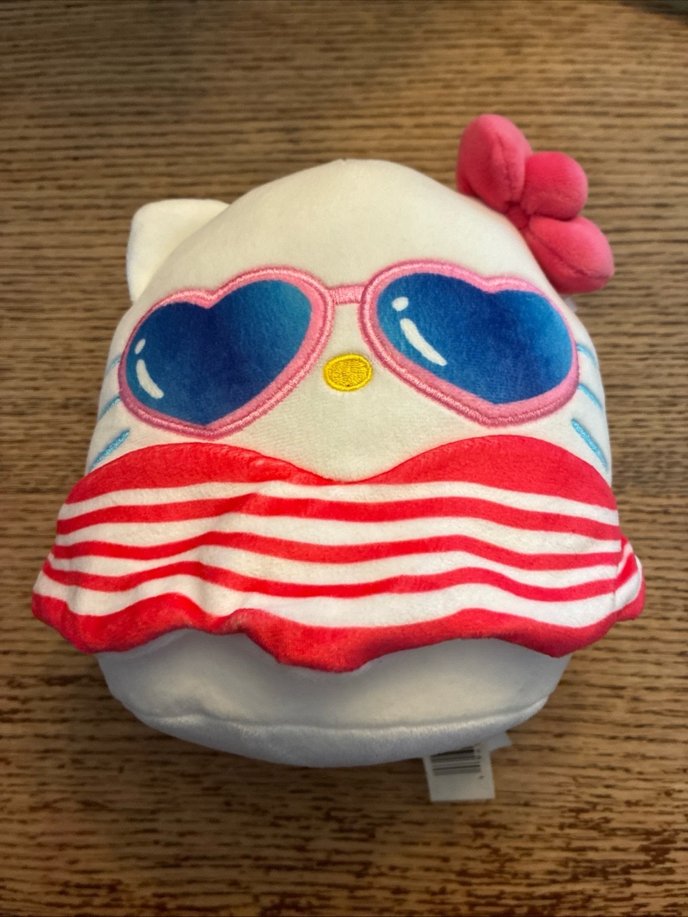 Squishmallows Hello Kitty 2023 Red & White Bathing Suit Suit Sunglasses 8" Plush